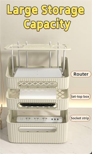Armoire de rangement routeur Wi-Fi et boîtier décodeur pour salon