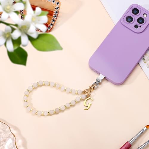 1 Set Beaded Phone Wrist Strap, Initial Phone Charms Detachable Letter B - Photo 29 sur 176