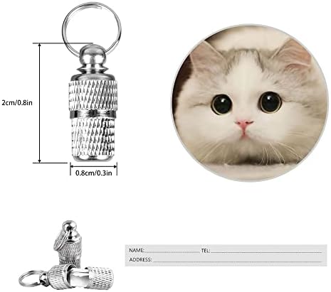 CORTNEY 6 Pack Personalized Pet Id Tag for Dog and Cat,Mini Anti-Lost,with Name Tag and Tel Address,Anti -Lost Dog Cat ID Tag for Collar of Dog Cat