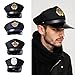 Shurhome Fashionable Polices Hat Security Personnel Women's Autumn Buckles for Halloween, Festivals Stage Hat
