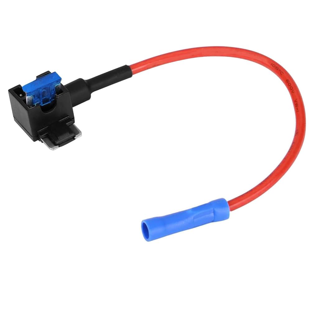 10 Sztuk 12V / 24V Zestaw Uchwyt Bezpiecznika, Kran Bezpiecznika Samochodowego z Przewodem 16 AWG, Bezpłatne 18 Sztuk Płaskich Bezpieczników i Ściągacz Bezpieczników (Terminal Zaciskany)