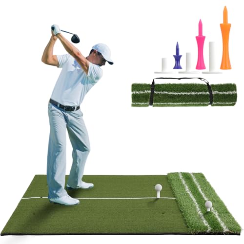 Golf Hitting Mat (5x4ft)，Dense Elite Golf Hitting Mats Practice，Heavy Duty