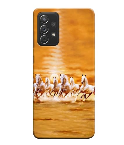 Image of Horse Running Painting Printed Hard Back Case Cover Compatible for Samsung Galaxy F62 / Samsung Galaxy M62 (Multicolor) - D1667