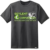 Herren Soylent Green Corporation Logo T-Shirt Retro Sci Fi Film Dunkelgrau - Dunkelgrau, XL
