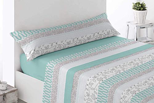 ENERGY ECLIPSSE - BALENA - Juego SÁBANAS Completo 3 Piezas Verano (90_x_190/200_cm, Azul)