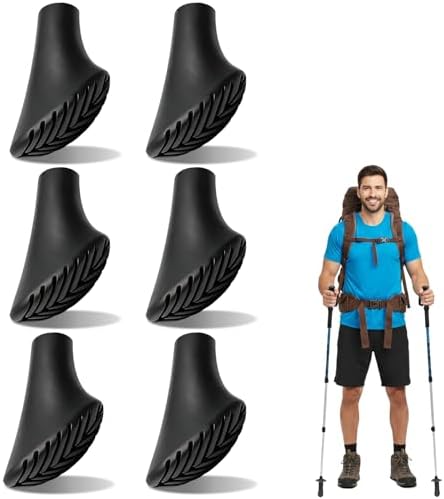 6Pcs Protectores de Puntas de Bastones de Trekking,Tapones de Gom...