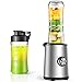 Standmixer Smoothie Maker mit 3 Modi, Mini Elektrischer Blender aus Edelstahl mit 2x600ml Tritan Flasche, Mixer Smoothie Maker für Shakes, Smoothie, Babynahrung, BPA frei, 350W