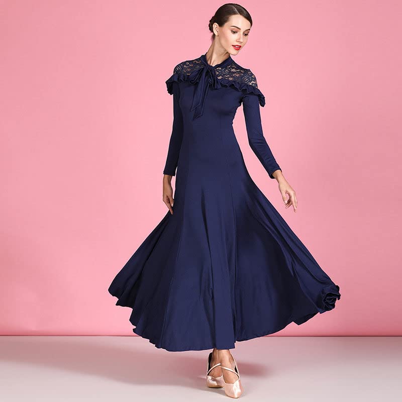 Amazon.com: YDHTIZ Women's Elegant Salsa Dancing Dress Lace Stretchy Modern  Performance of Waltz Dance Standard Smooth Dance Costumes : Clothing, Shoes  & Jewelry
