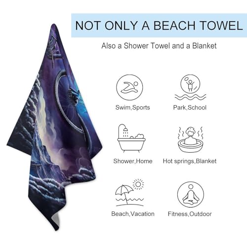 Serviette de plage séchage rapide compacte anti-humidité pour la douche - 4