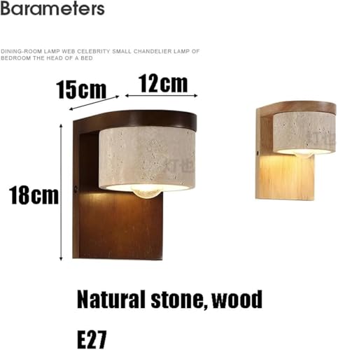 Lámpara de pared de madera rústica y aplique de pasillo moderno 4