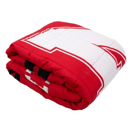 Image of College Covers Everything Comfy Nebraska Cornhuskers Reversible Big Logo Soft and Colorful Comforter, Queen