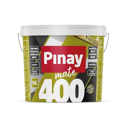 PINTURA PLASTICA ACRILICA MATE 400- en base acabado blanco mate basada en copolímeros acrílicos en emulsión indicada para interior y exterior (750 ml)