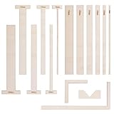 URROMA 15 Stück Buchbindewerkzeuge Buchbindelineal Set Aus Holz Scrapbooking Werkzeuge Komplettes Set Mit Tollen Schablonen Und Schneidehilfen Für Die Buchherstellung