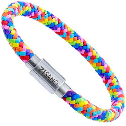 ZISANO POWER Power & Balance Pulseras – Varios colores y tamaños – Cuerda náutica para hombre y mujer – Cierre magnético – Pulsera de acero inoxidable para hombre – Joyas Mujer – Regalos para mujeres