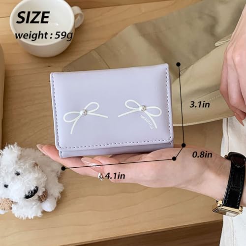 Eslcorri Cute Women Wallet Mini Cash Purse Small PU Leather Clutch Card Holder Slim Trifold Envelop Young Ladies Coin Pouch (B, Pink)2