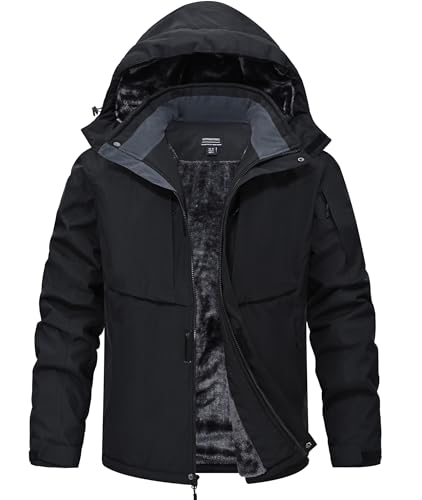 Image of Mens Winter Snow Jacket Waterproof Ski Jackets Snowboard Rain Warm Coat Insulated Hood Fleece Lined