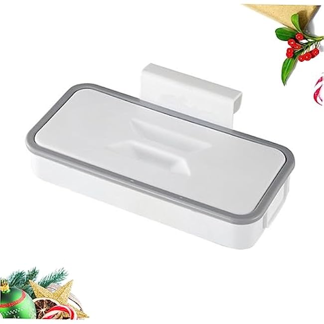 Cabilock Hanging Trash Bag Holder Multifunctional Over-cabinet Trash Rack for Kitchen Laundry and Bathroom Plastic Storage for Easy Installation and Space-saving Design