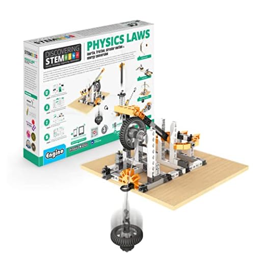 Engino ENG-STEM902 Physics Laws-Inertia, Friction, Circular Motion and Energy Conservation Building Set (118 Piece)