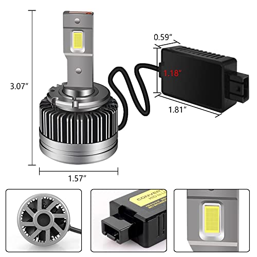WinPower D3S LED Koplampen D8S 42V 90W 16000LM 6000lm Wit HID Led-conversiekit Rechtstreeks aansluiten op originele… - Afbeelding 7