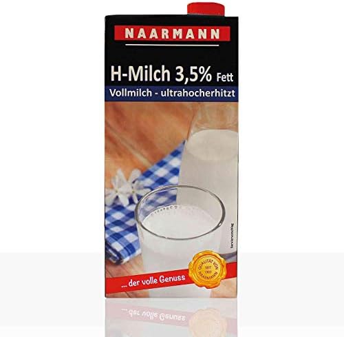 Naarmann H-Milch 3.5 Prozent, Drehverschluß, 12er Pack (12 x 1 l) Vollmilch