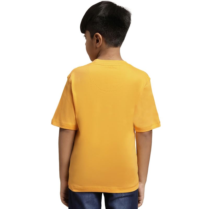 Image of Kidsville Spiderman Printed Regular Fit Orange Cotton Boy's T-Shirt