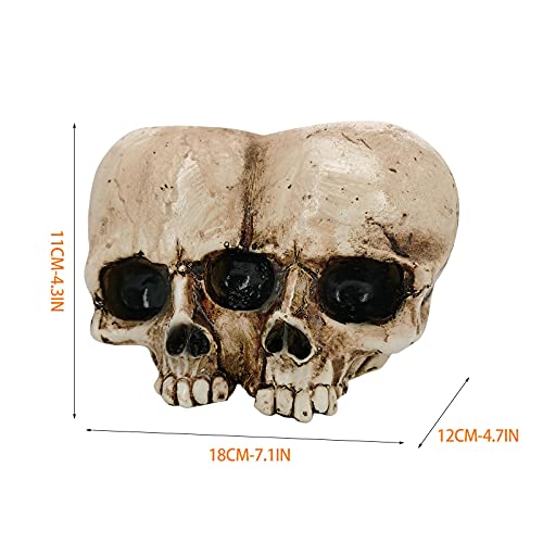 Skull Planter Pots For Indoor Plants, Skull Plant Pot Head Yard Art Outdoor And Garden Decor Outside Spring Skull Flower Pot For Home Decorations Birthday Gag Gifts Halloween (Double Skull) #TOP5