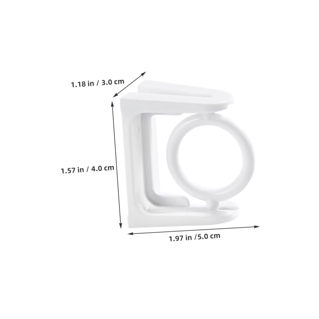 BESTYASH 30 Pezzi Staffa Autoadesiva per Asta per Tende in Plastica Bianca Supporto Adesivo per Aste Telescopiche Rotazione Gradi Installazione Salvaspazio Senza Trapano per Pareti Lisce