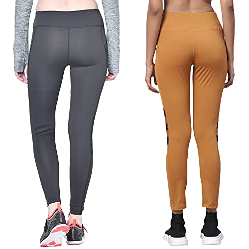 Image of CHKOKKO Women's High Rise Yoga Track Pants Stretchable Sports Tight