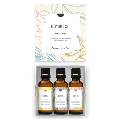 Edens Garden Vanilla Sandalwood Bath & Body Oil – Luxury Aromatherapy Blend with Pure Essential Oils & Vitamin E for Smooth, Hydrated Skin – After Shower Moisturizer for Women & Men, 4 fl oz (118 ml)