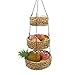 Cesta de fruta colgante de 3 capas, cesta de hierbas marinas para colgar frutas y cestas de almacenamiento de restaurantes de cocina (85 cm)