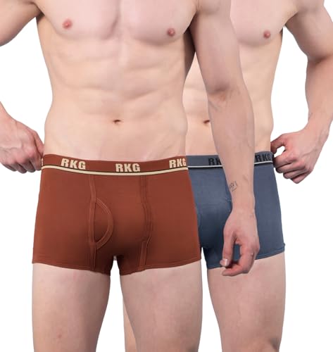 Image of RKG Men's Cotton Trunks Soft & Breathable Innerwear | Comfortable Stretch Fit Everyday Underwear | Durable Elastic Waistband | from Dollar Brand