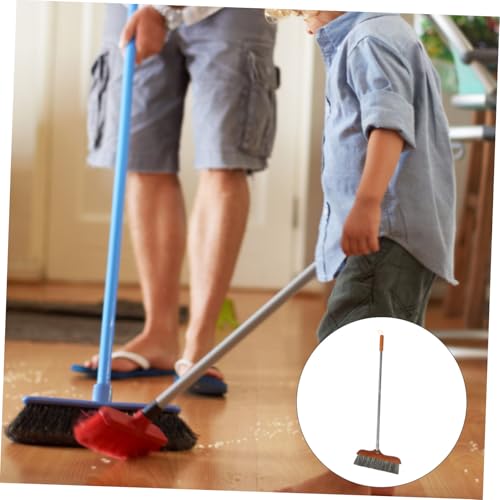 Cabilock Langstieliger Haushaltsbesen aus Schwarzem Schweineborstenhaar Weiche Borsten für Effektive Schmutz und Tierhaarentfernung Rostfreier Edelstahlgriff mit Aufhängeöse – Bild 4