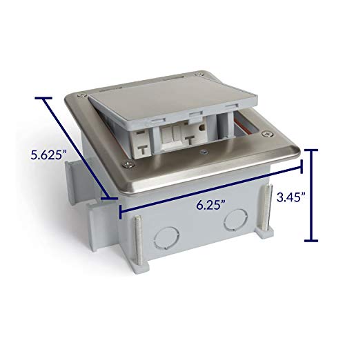 Lew Electric Ob-1-Sh Outdoor Pop Up Floor Box With Gfi Outlet, Stainless Steel Top, Hex Key Open #TOP4