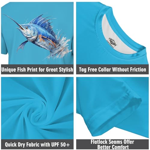 Image of Palmyth Boys Fishing Shirt Short Sleeve UPF 50+ Youth Performance T-Shirt