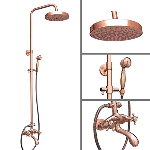 Pomme de douche à pluie en laiton antique pour rénover une salle de bain rétro