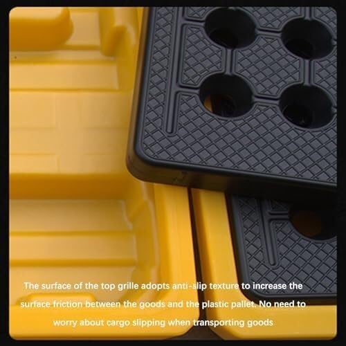 Modular Stackable Spill Containment Pallets - Industrial Platforms for Warehouses, Factories, and Garages - Durable, Heavy-Duty, Eco-Friendly Solution for Hazardous Liquid Storage