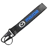 Q1-TECH, Key Chain Embroidered Tag Automobile Car Motor Key Ring Shackle Compatible with Mazda Keych
