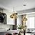 LBSQJ Brown Glass Pendant Lights Kitchen Island Gold Pendant Light Fixtures Adjustable Height Modern Pendant Lighting for Bedroom Dining Room (1-Pack)
