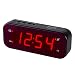 Produktbild Timegyro LED Wecker einfache Einstellung und Batterie betrieben nur große rote Ziffern für Schlafzimmer / Wohnzimmer / Reise (schwarz)