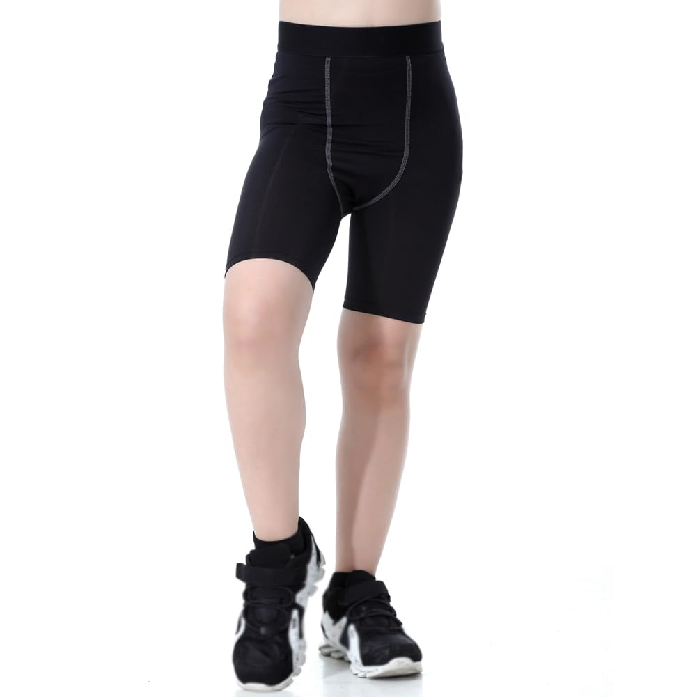 Hotfiary Boys' Compression Shorts Performance Athletic Base Layers Workout Training Basketball Underwear Sports Boxer Briefs