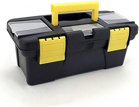 Plastic Tool Box With Removable Tool Tray | Heavy-duty Storage Organizer For Tools, Parts, Hardware, Stationery & Toys | Durable Tool Organizer Box With Handle For Home, Garage (1Pcs)