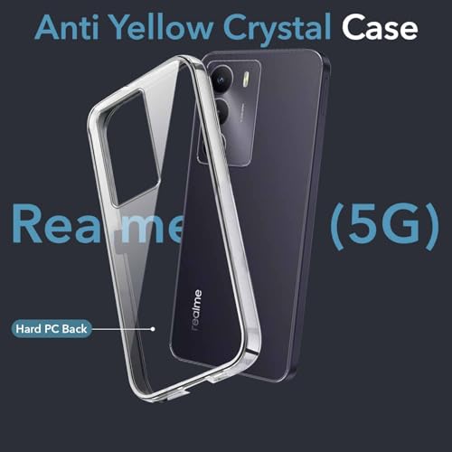 Image of Jkobi Lifetime Anti-Yellow Clear Back Cover Case for Realme C73 5G (Sleek Hard Crystal | Shockproof and Camera Protection)