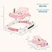 Dream on Me 2-in-1 Aloha Fun Baby Walker in Pink, Easily Convertible Baby Walker, Adjustable Three Position Height Settings, Easy to Fold and Store