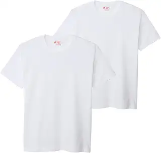 Hanes ジャパンフィットVネックTシャツ 半袖 2枚組 2P アンダーウェア メンズ半袖シャツ 2枚組 丸胴仕様 タグレス仕様 綿100％ 2P Japan Fit VネックTシャツメンズ