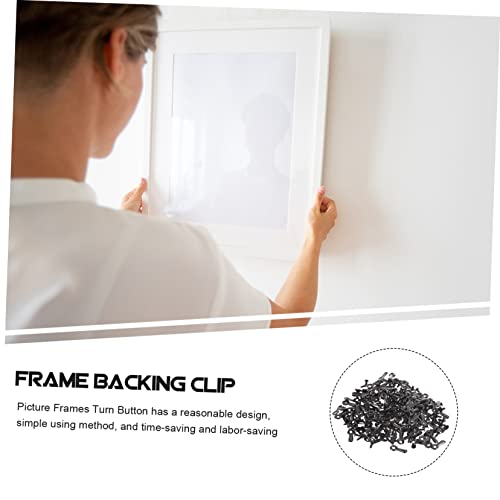 Image of NUOBESTY 160pcs Picture Frame Turn Buttons with Screws Frame Hardware for Hanging Photos Art and Posters Backing Clips for Wall Decor and Crafts