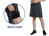 HonourSex Women Skorts Knee Length Skirts Causal Skorts Skirts with Pockets Golf Skirt Plus Size Skorts, Leaf, M - Image 5
