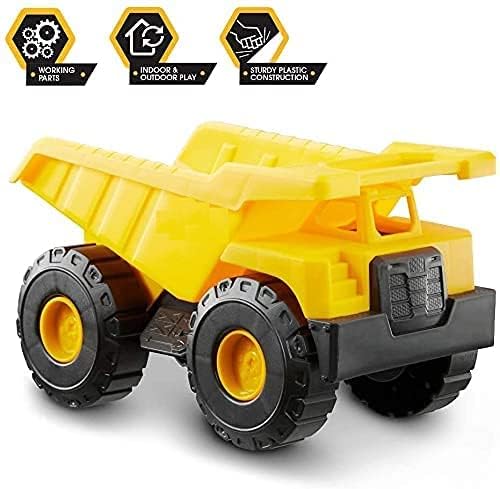 Image of Plastic Unbreakable Construction Big Size Dumper Building Engineering Friction Vehicle Truck Toy for Kids 3 + Years (Yellow) (Big Dumper)