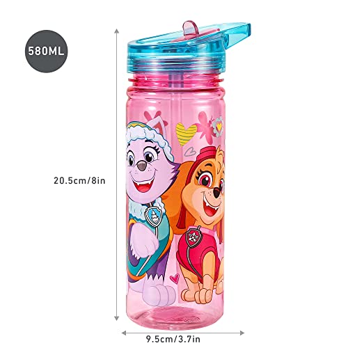 Zawadi Global Paw Patrol Girl 580ml Water Bottle for Kids School Drinks Bottle Made of Durable Ecozen Reusable BPA Free