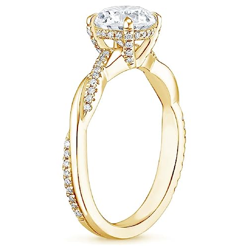 14K Solid Yellow Gold Handmade Engagement Ring 1.5 CT Oval Cut Moissanite Diamond Solitaire Wedding/Bridal Rings Set for Womens/Her Proposes Ring2