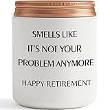 Retirement Gifts for Women Men, Best Happy Retirement 2023 Candles, Funny Teacher Coworkers Nurses Retired Gift Ideas, Lavender Scent
